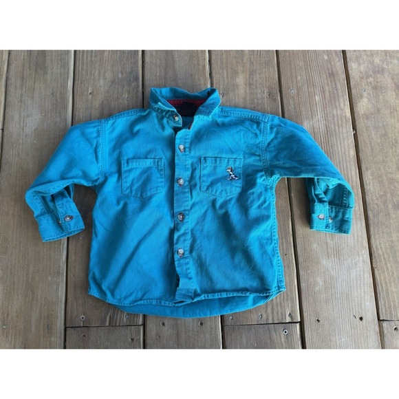 Gymboree Other - Vintage Gymboree Rainbow Tag Button Up Shirt Boys Medium Dalmatian Embroidered